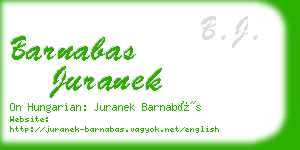 barnabas juranek business card